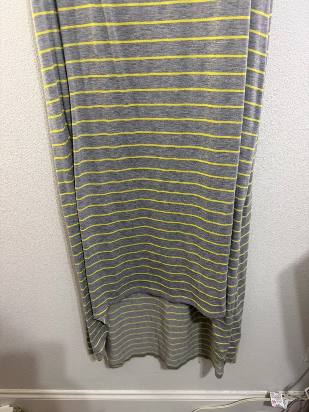Bar III Gray and Yellow Striped High-Low Maxi Dress - Picture 3 of 6
